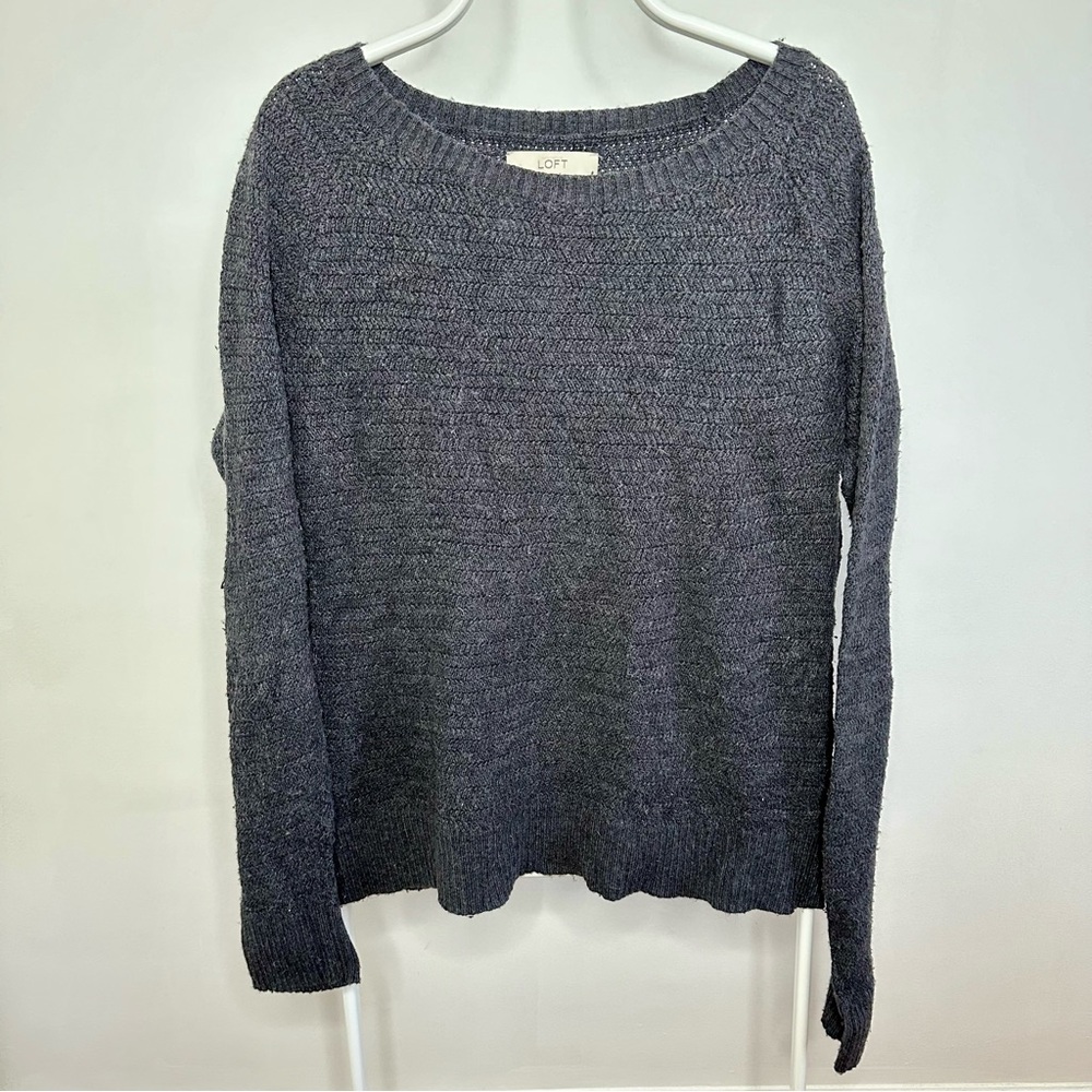 Loft Charcoal Knit Sweater